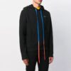 Off-White Sudadera con capucha para hombre de acrílico con estampado de flechas multicolor, negro