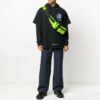 Off-White Sudadera con capucha para hombre de algodón estampado en negro