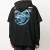 Off-White Sudadera con capucha para hombre de algodón estampado en negro