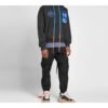 Off-White Sudadera con capucha y cordón para hombre, estampado gráfico, manga larga, gris oscuro