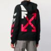 Off-White Sudadera estampada de corte holgado para hombre, color negro