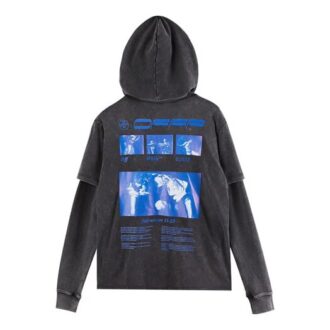 Off-White Sudadera estampada para hombre, negra Off-White Sudadera estampada para hombre, negra