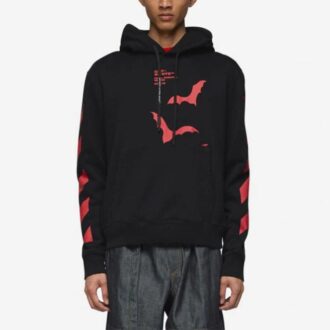 Off-White Sudadera estampada para hombre, negra Off-White Sudadera estampada para hombre, negra
