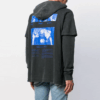 Off-White Sudadera estampada para hombre, negra