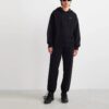 Off-White Suéter de lana para hombre con logotipo bordado, corte holgado, negro, temporada primavera-verano 2022