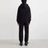 Off-White Suéter de lana para hombre con logotipo bordado, corte holgado, negro, temporada primavera-verano 2022
