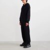Off-White Suéter de lana para hombre con logotipo bordado, corte holgado, negro, temporada primavera-verano 2022
