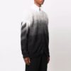 Off-White Suéter de lana para hombre FW21 con estampado de Arrows, jacquard degradado y cremallera, corte holgado, negro