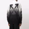 Off-White Suéter de lana para hombre FW21 con estampado de Arrows, jacquard degradado y cremallera, corte holgado, negro