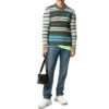 Off-White Suéter holgado estampado para hombre, gris