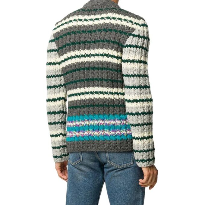 Off-White Suéter holgado estampado para hombre, gris
