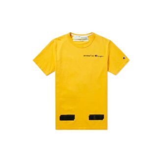 Off-White x Champion Camiseta Champion para hombre Virgil Abloh Amarilla