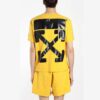 Off-White x Champion Camiseta Champion para hombre Virgil Abloh Amarilla