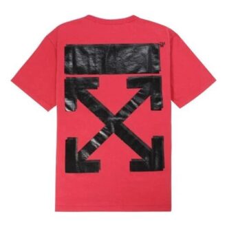 Off-White x Champion Camiseta Champion para hombre Virgil Abloh, color rojo