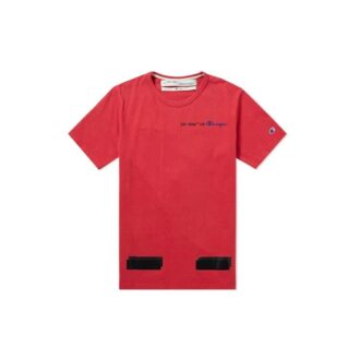 Off-White x Champion Camiseta Champion para hombre Virgil Abloh, color rojo