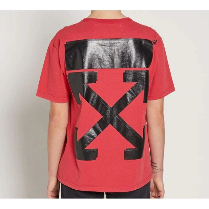 Off-White x Champion Camiseta Champion para hombre Virgil Abloh, color rojo