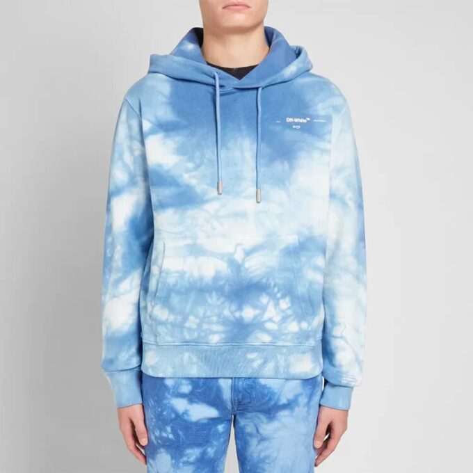 Off-White x END.CHEMICAL WASH Jersey de hombre de corte normal con diseño de Arrows en la espalda y efecto tie-dye