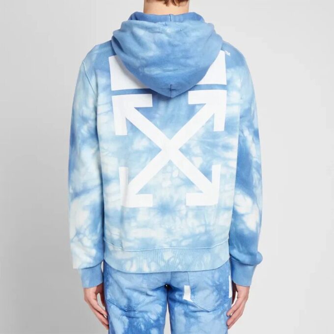 Off-White x END.CHEMICAL WASH Jersey de hombre de corte normal con diseño de Arrows en la espalda y efecto tie-dye