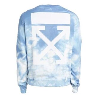 Off-White x END.CHEMICAL WASH Slim Back Arrow Tie Dye Cuello redondo Azul