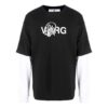 Off-White x Katsu Crossover SS21 Camiseta de manga larga con estampado de letras, versión estándar, negro