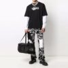 Off-White x Katsu Crossover SS21 Camiseta de manga larga con estampado de letras, versión estándar, negro