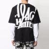 Off-White x Katsu Crossover SS21 Camiseta de manga larga con estampado de letras, versión estándar, negro
