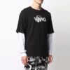 Off-White x Katsu Crossover SS21 Camiseta de manga larga con estampado de letras, versión estándar, negro
