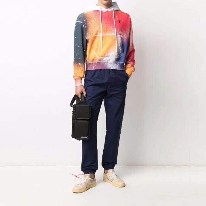 Off-White x Katsu, estampado cruzado, corte holgado