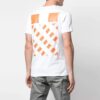 Off-White x MCA Crossover Jerset de cuello redondo con estampado de la Mona Lisa, manga corta y corte ajustado, color blanco