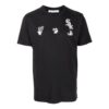 Off-White x New Era x MLB Crossover SS22 Camiseta de manga corta con estampado de logotipo, versión estándar, negro