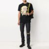 Off-White x Theophilus London Camiseta casual de cuello redondo y pantalones cortos con estampado cruzado, color negro