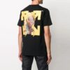 Off-White x Theophilus London Camiseta casual de cuello redondo y pantalones cortos con estampado cruzado, color negro