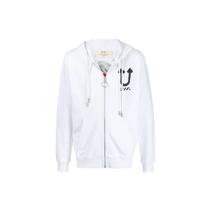 Off-White x UNDERCOVER Crossover con estampado de logotipo a doble cara, blanco