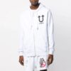Off-White x UNDERCOVER Crossover con estampado de logotipo a doble cara, blanco