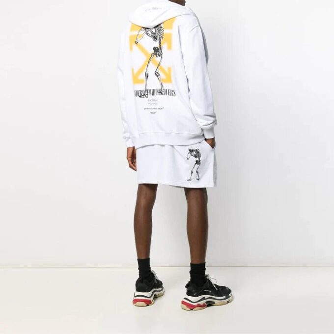 Off-White x UNDERCOVER Crossover con estampado de logotipo a doble cara, blanco