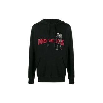 Off-White x UNDERCOVER Sudadera con capucha de manga larga y estampado esquelético negro Off-White x UNDERCOVER Sudadera con capucha de manga larga y estampado esquelético negro
