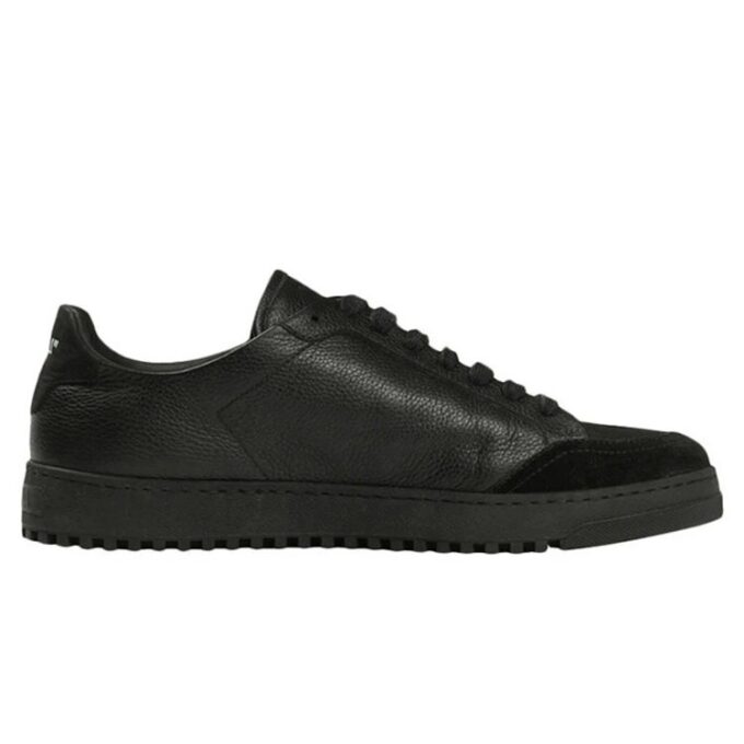 OFF- Zapatillas bajas de cuero de la temporada anterior «Negro»