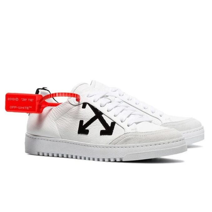 OFF- Zapatillas bajas de piel «White»