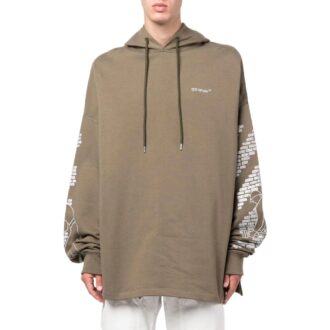 Pantalón holgado con cordón y estampado del logotipo de Arrows de Off-White para hombre, colección Otoño-Invierno 2022, color caqui