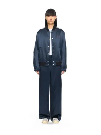 Pantalones anchos de satén