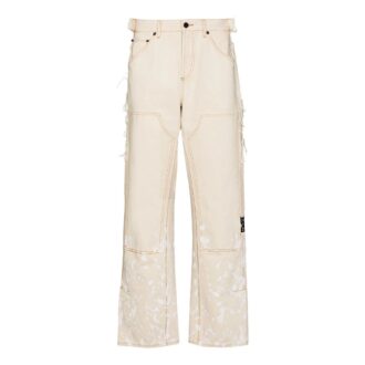 Pantalones blancos holgados retro para hombre Off-White x Browns 50 Carpenter