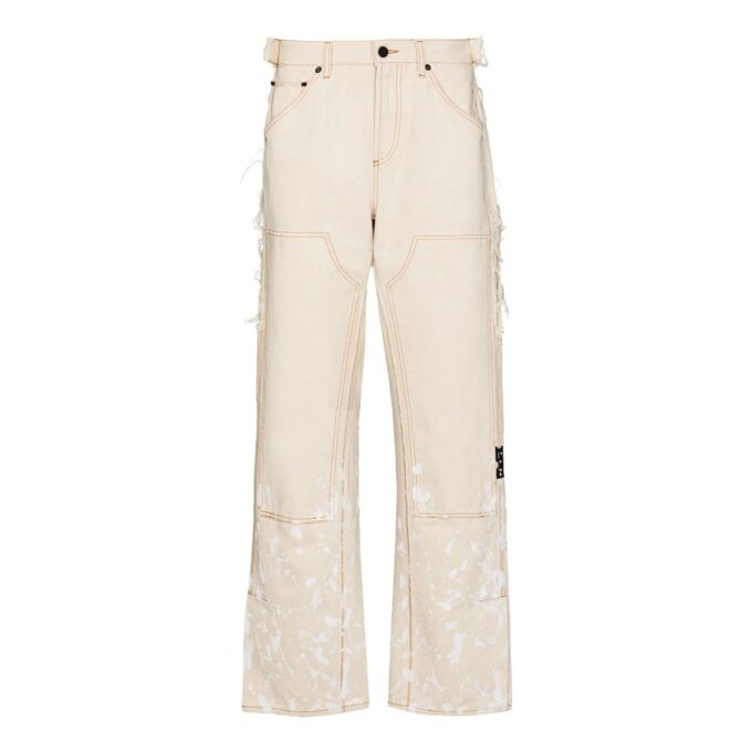 Pantalones blancos holgados retro para hombre Off-White x Browns 50 Carpenter