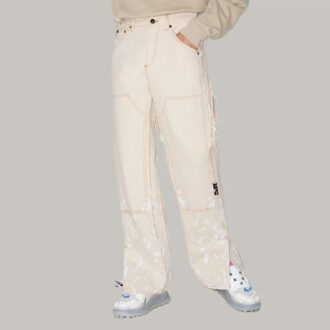 Pantalones blancos holgados retro para hombre Off-White x Browns 50 Carpenter