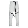 Pantalones cargo con estampado de logotipo. Pantalones casuales funcionales. Gris claro