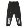 Pantalones cargo con estampado de logotipo. Pantalones casuales funcionales. Negro