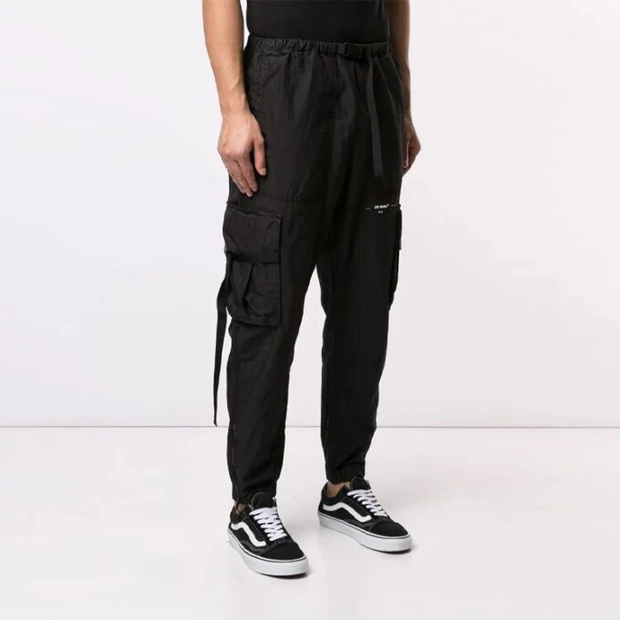 Pantalones cargo de algodón liso de la temporada primavera-verano 2019