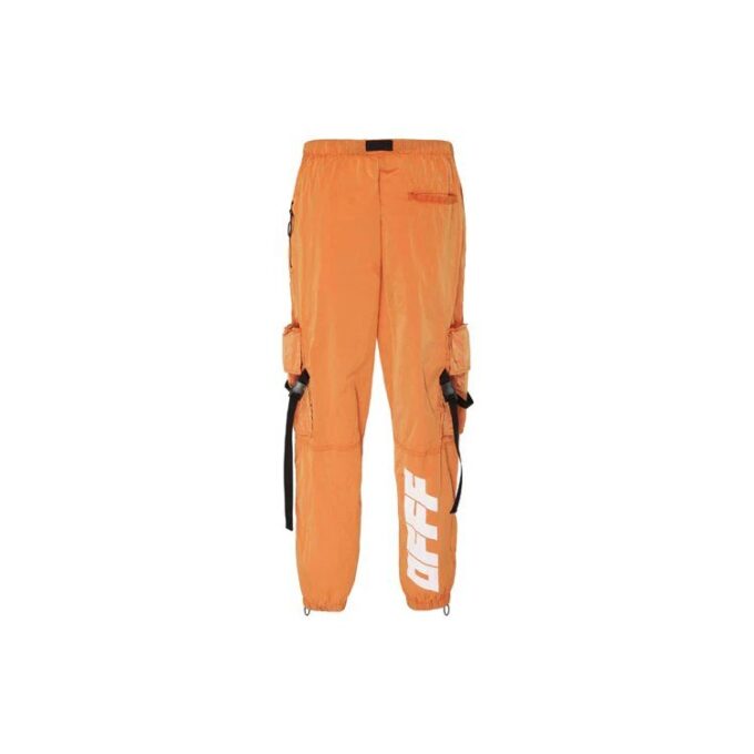Pantalones cargo de estilo urbano de nailon con logo liso