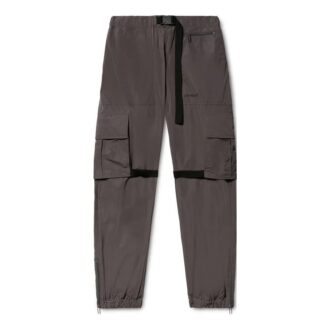 Pantalones cargo de poliéster con rayas diagonales «Gris oscuro»