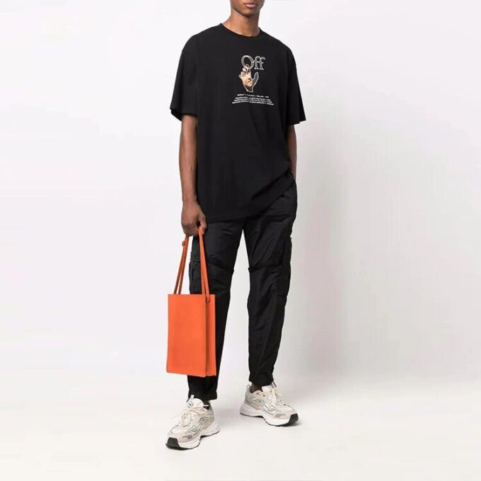Pantalones cargo funcionales de color liso para hombre Off-White FW21, negros
