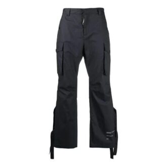 Pantalones cargo informales con estampado SS21, versión negra